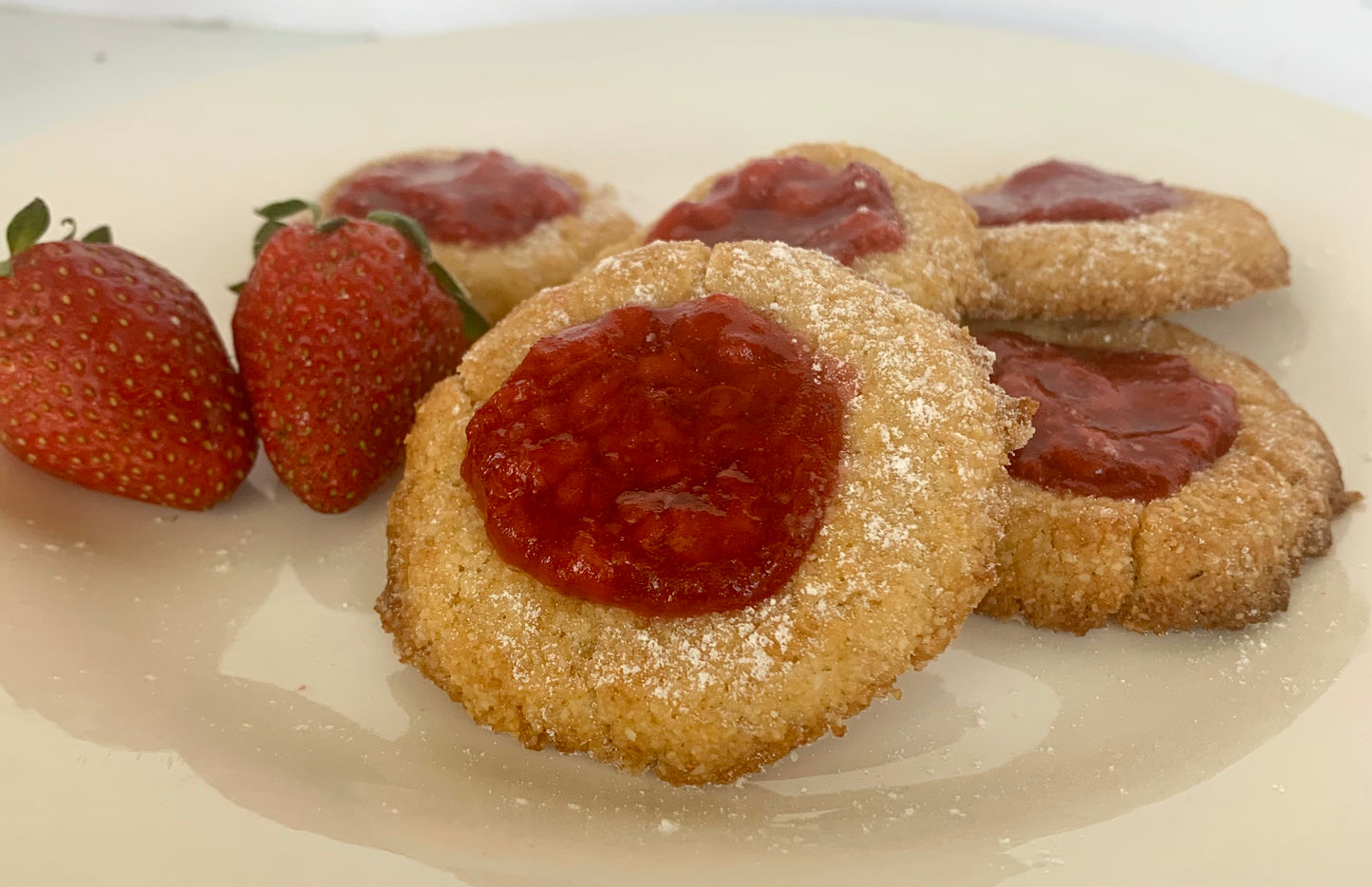 Strawberry Thumbprint Kookies