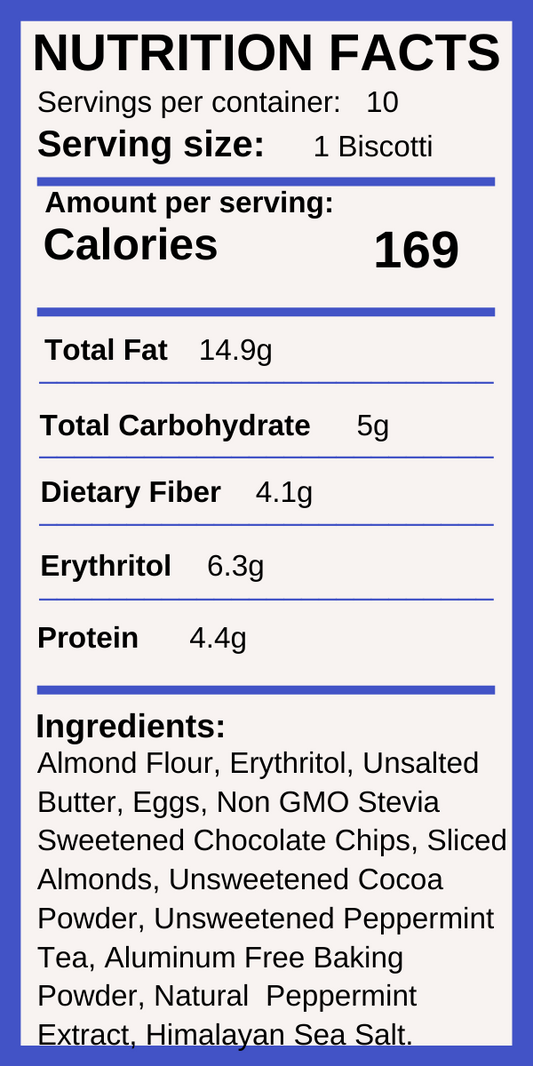 Cocoa Menta Mandel Biscotti